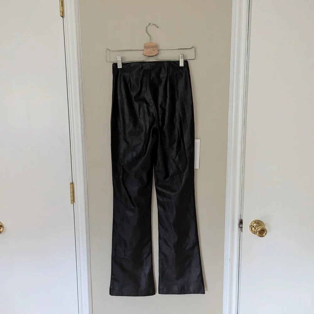Aritzia Wilfred Elaine Vegan Leather Pants Black Size 0 - Picture 5 of 10